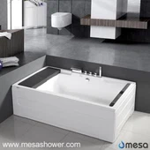 Έξτρα Μεγάλη Ακρυλική Μπανιέρα για Μπάνιο δύο ατόμων με τέλεια Shirt