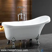 Εξαιρετική βαθιά ευρωπαϊκή στυλ freestanding μπανιέρα με Chrome Clawfoot