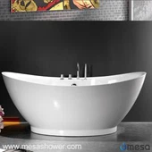 Ανεξάρτητος στερεά επιφάνεια μπανιέρα - καθαρό λευκό MEC3163