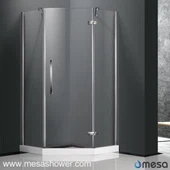 Γωνία σχεδίασης Νεω γωνία Frameless ντους περίβλημα με 1 μεντεσέδες πόρτας