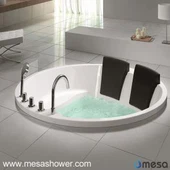 Δύο Πρόσωπο μεγάλου μεγέθους λευκό ακρυλικό στρογγυλό καταιωνιστήριο