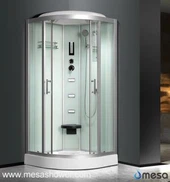 Θωρακισμένη ντουζιέρα γυάλινη καμπίνα με γωνιακή θήκη και δίσκο