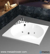 Λευκό ακρυλικό ορθογώνιο Στεγανωτικό μπανιέρα με υδρομασάζ